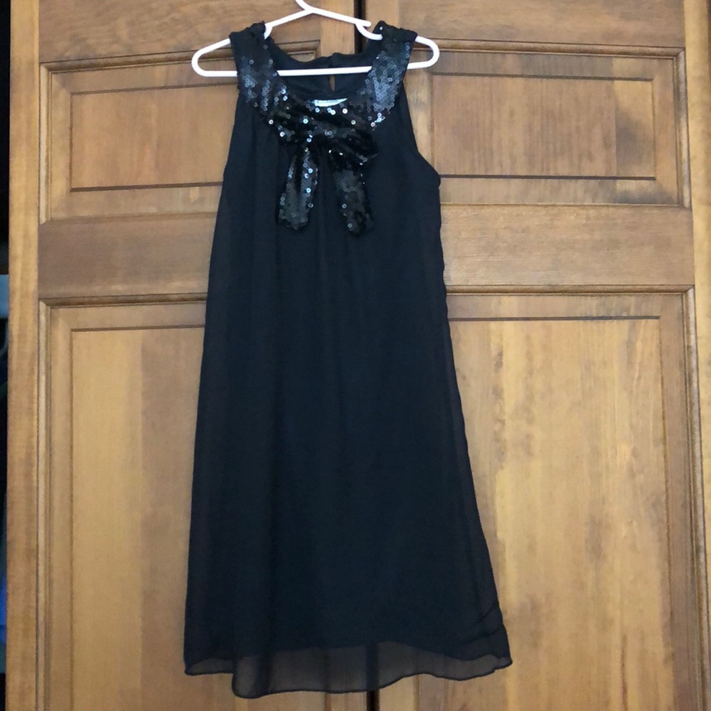 Girls 7/8 Black Sequined Dress